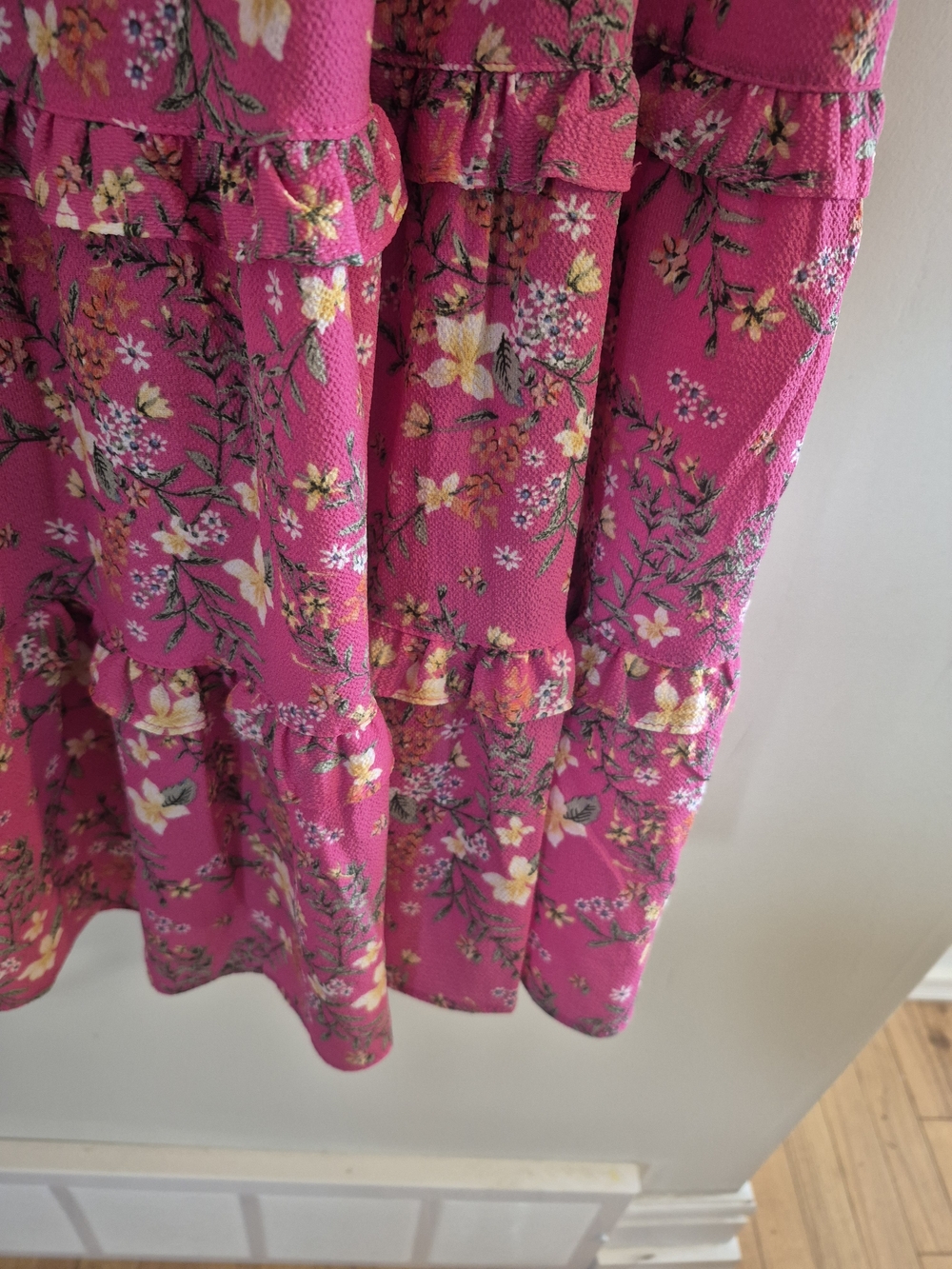 Max Studio Pink Floral Prairie Boho Dress M - Picture 5 of 8